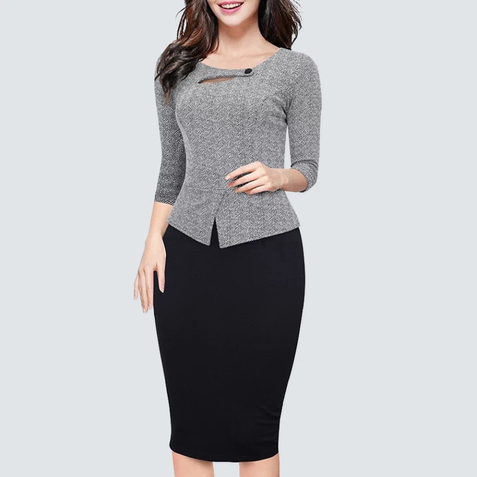 Wear Work Business Ladies Office Pencil Dress